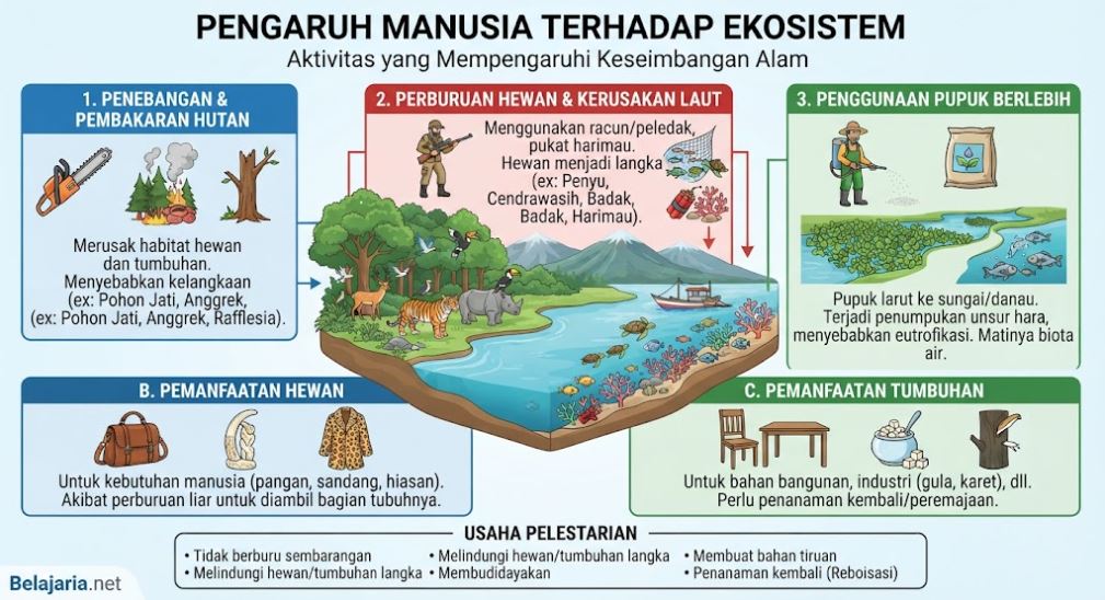 PENGARUH MANUSIA TERHADAP EKOSISTEM
